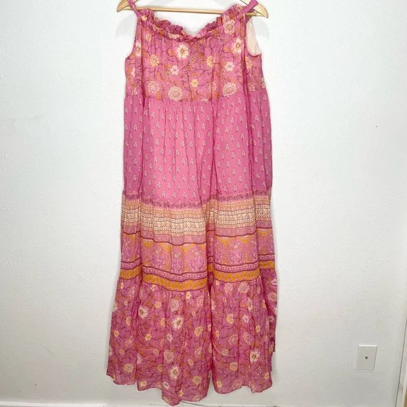 Spell & The Gypsy Utopia Strappy Sundress In Flamingo Medium NWT - Picture 4 of 9